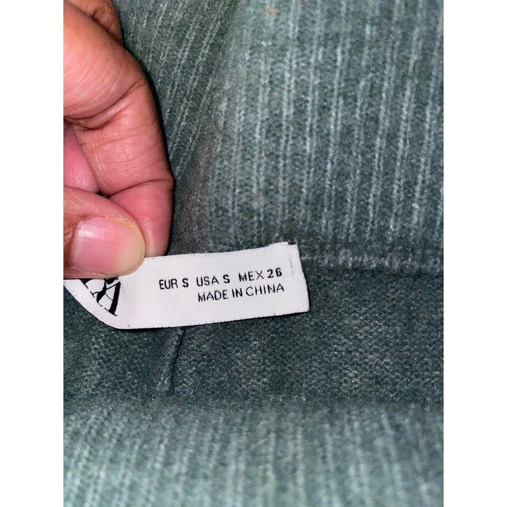 Zara Green Knit Pants Size Small - Picture 5 of 8